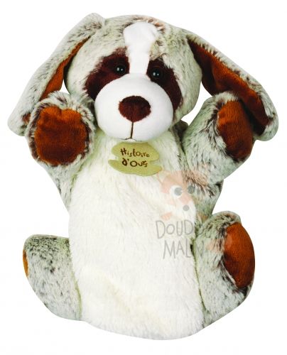  marionnette zanimoos chien saint bernard marron blanc 